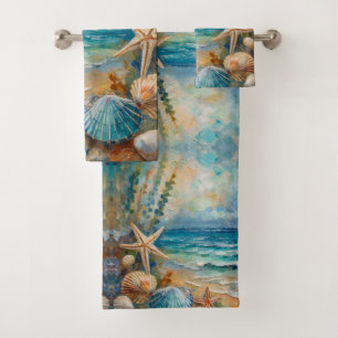 Strand Zee Nautical Zeeschelp Bad Handdoek