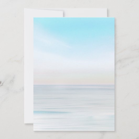 Strand Zee Ocean Beach thema bruiloft Kaart (Achterkant)