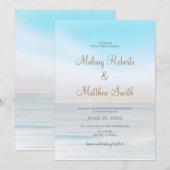 Strand Zee Ocean Beach thema bruiloft Kaart (Voorkant / Achterkant)