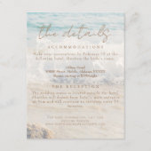 Strand Zee/Oceanside bruiloft details Informatiekaartje (Voorkant)