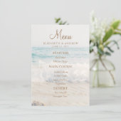Strand Zee/Oceanside bruiloft Menu (Staand voorkant)