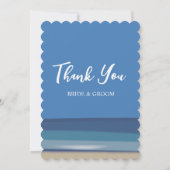 Strand Zee Pine Tree Beach Bruiloft Kaart (Achterkant)