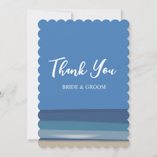 Strand Zee Pine Tree Beach Bruiloft Kaart (Achterkant)