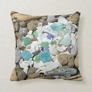 Strand Zee Schelpen Worp Kussens Zee Glas Fossiele