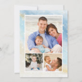 Strand Zee Schildpad Kust Vrolijk Kerstfeest 3 Fot Feestdagenkaart (Achterkant)