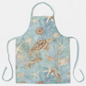 Strand Zee Schildpad Oceaan Zeepaardschelpen Zeest Schort (Voorkant)