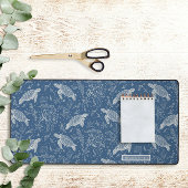 Strand Zee Schildpadden Kustkoraal lijn Art Navy B Bureaumat