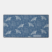 Strand Zee Schildpadden Kustkoraal lijn Art Navy B Bureaumat (Voorkant)