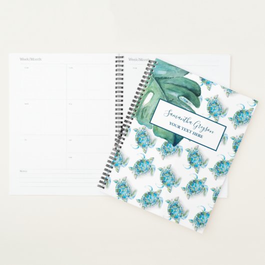 Strand Zee Schildpadpatroon Terug naar School Plan Planner (Display)