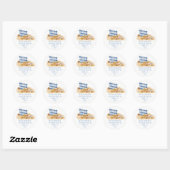 Strand Zee Shell Adreslabel Ronde Sticker (Vel)