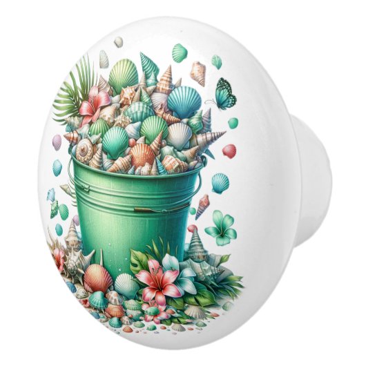 Strand Zee Shell Ladeknoppen - SRF Keramische Knop (Rechts)