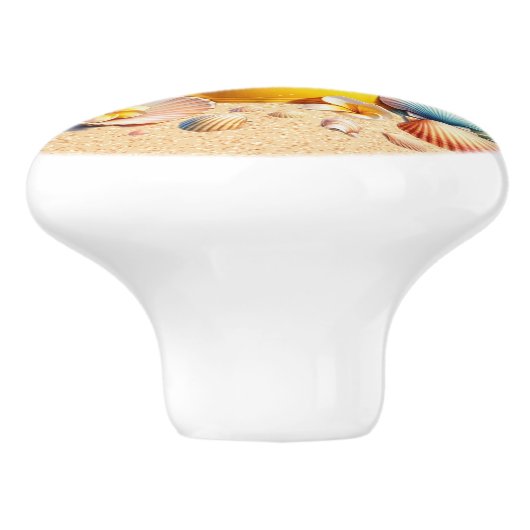 Strand Zee Shell Ladeknoppen - SRF Keramische Knop (Zijkant)