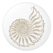 Strand Zee Shell Ladeknoppen - SRF Keramische Knop (Voorkant)