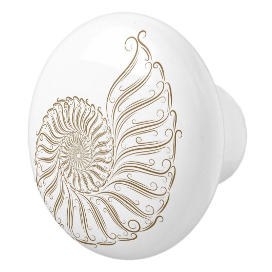 Strand Zee Shell Ladeknoppen - SRF Keramische Knop (Rechts)