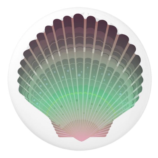 Strand Zee Shell Ladeknoppen - SRF Keramische Knop (Voorkant)