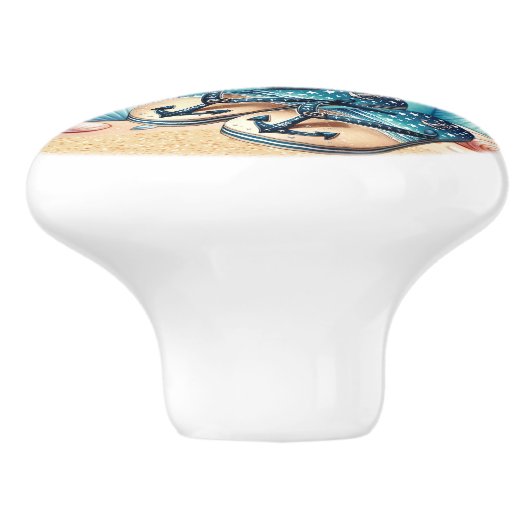 Strand Zee Shell Ladeknoppen - SRF Keramische Knop (Zijkant)