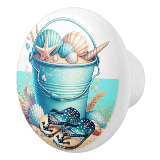 Strand Zee Shell Ladeknoppen - SRF Keramische Knop (Rechts)