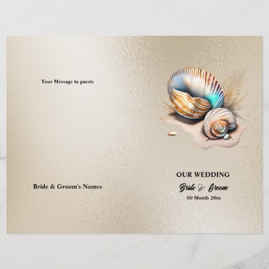 Strand zee shell nautische zee schelpen 3D chic (Achterkant)