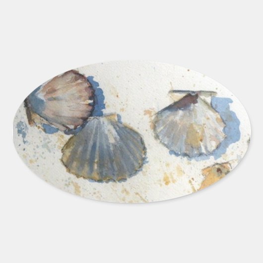 Strand Zee Shell Stickers (Voorkant)
