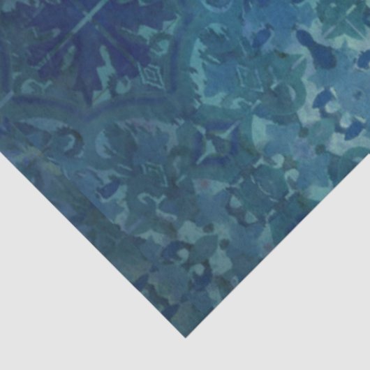 Strand Zee Shore Wood Navy Blue Tegel Decoupage Tissuepapier (Detail)