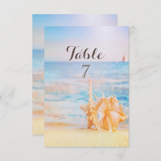 Strand,Zee ster,Schelp  Kaart (Voorkant / Achterkant)