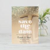 Strand Zee ster String Lights Save The Date (Staand voorkant)