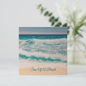 Strand Zee Surf Zon van een strand Kaart (Staand voorkant)