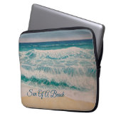 Strand Zee Surf Zon van een strand Laptop Sleeve (Voorkant Links)