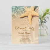 Strand Zee vis Uitnodiging (Staand voorkant)