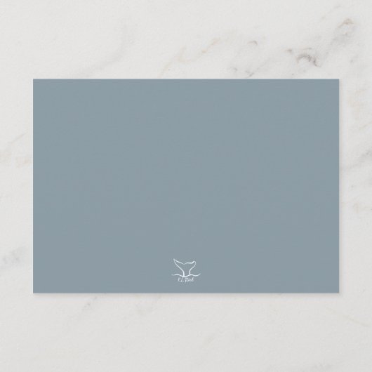 Strand Zee Vogel Waterverf Bruiloft Receptie Informatiekaartje (Achterkant)