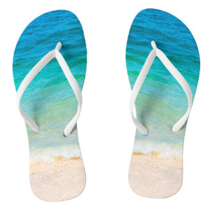 Strand Zee Waves Zeezand Sjabloon Volwassen Teenslippers
