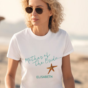 Strand zee zeesterren bruiloft moeder van de bruid t-shirt