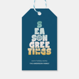 Strand Zeeen en groeten Cadeaulabel