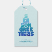 Strand Zeeen en groeten Cadeaulabel (Voorkant)