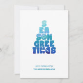 Strand Zeeen en groeten Feestdagenkaart (Voorkant)