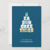 Strand Zeeen en groeten Feestdagenkaart (Voorkant)