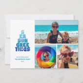 Strand Zeeen en groeten Feestdagenkaart (Voorkant)