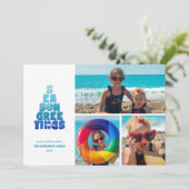 Strand Zeeen en groeten Feestdagenkaart (Staand voorkant)