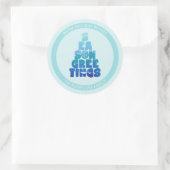 Strand Zeeen en groeten Ronde Sticker (Tas)