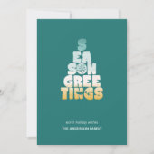 Strand Zeeën En Groetjes Feestdagenkaart (Voorkant)