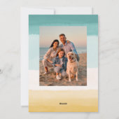 Strand Zeeën En Groetjes Feestdagenkaart (Achterkant)