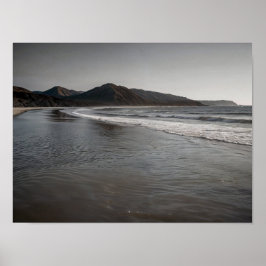 Strand Zeegezicht Oceaan Kustlijn Foto Poster