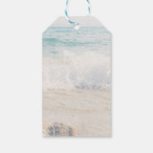 Strand Zeekant/Oceaan Bruiloft  Cadeaulabel (Achterkant)