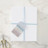 Strand Zeekant/Oceaan Bruiloft Cadeaulabel (Met Touw)