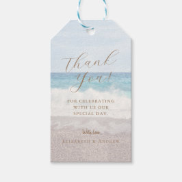 Strand Zeekant/Oceaan Bruiloft  Cadeaulabel