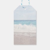 Strand Zeekant/Oceaan Bruiloft Cadeaulabel (Achterkant)