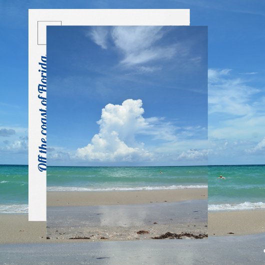 Strand Zeelandschap met Stormwolken Fotografisch Briefkaart