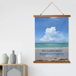 Strand Zeelandschap Stormwolken Fotografisch Hangend Wandkleed