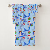 Strand zeemeerminnen dolfijnen Kerstmis Bad Handdoek (Insitu)