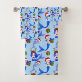 Strand zeemeerminnen dolfijnen Kerstmis Bad Handdoek